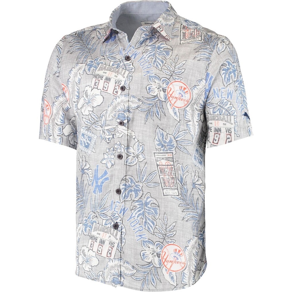 Tommy Bahama Men's New York Yankees Retro Button-Up Shirt RARE